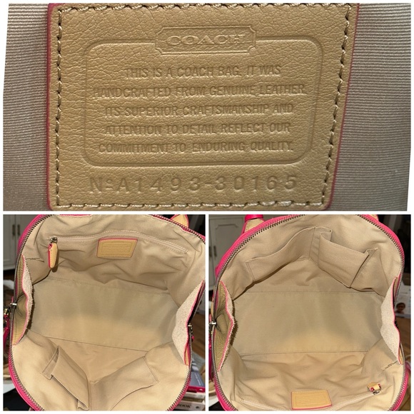 Coach Tan Leather Satchel with Pink Trim (Set of 2) - Picture 8 of 16